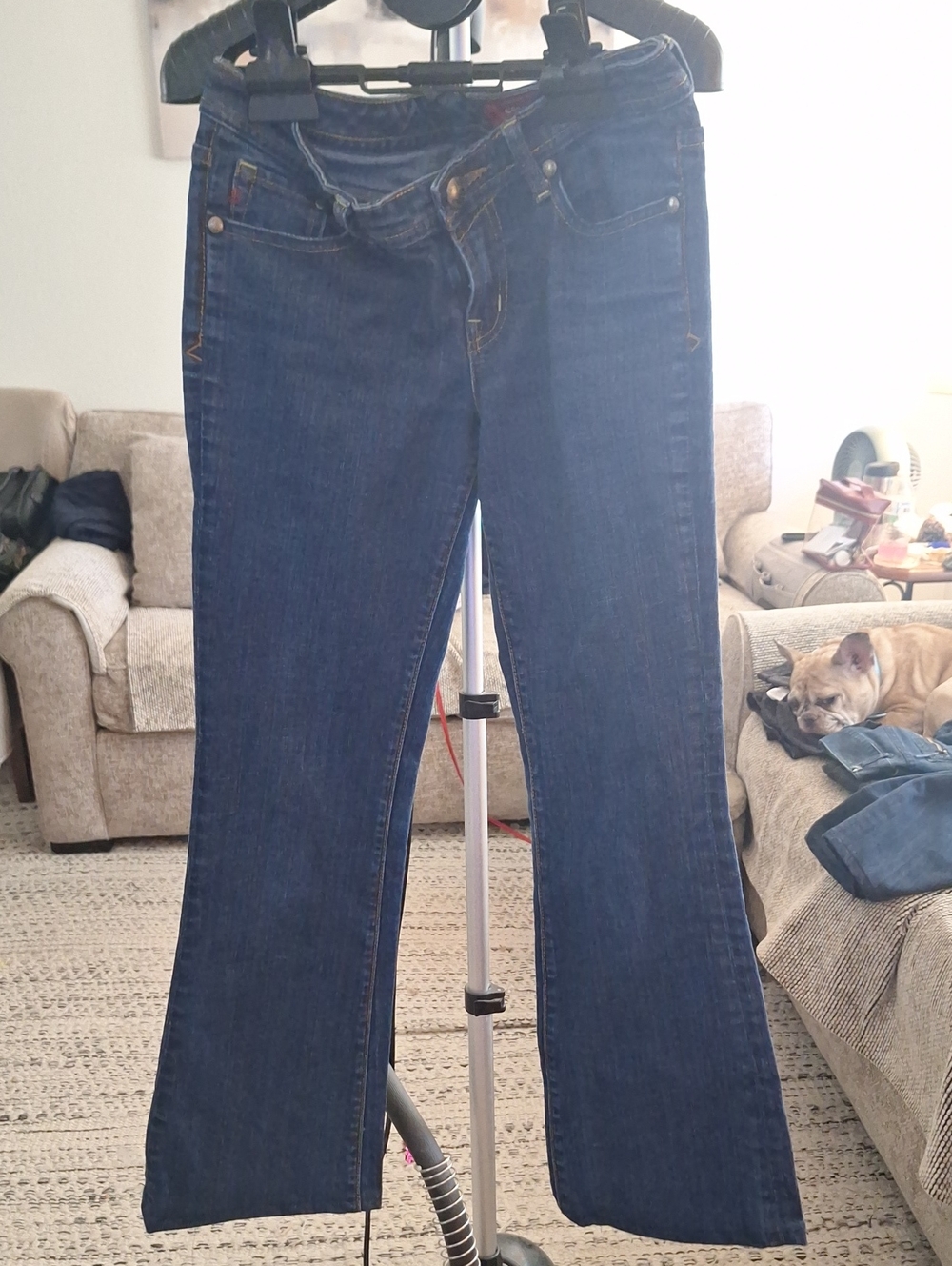 Seven7 Dark Blue Flared Jeans